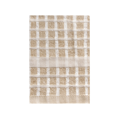 RITZ Concepts Check Dish Cloth 100% Cotton Terry Taupe/Natural 82790